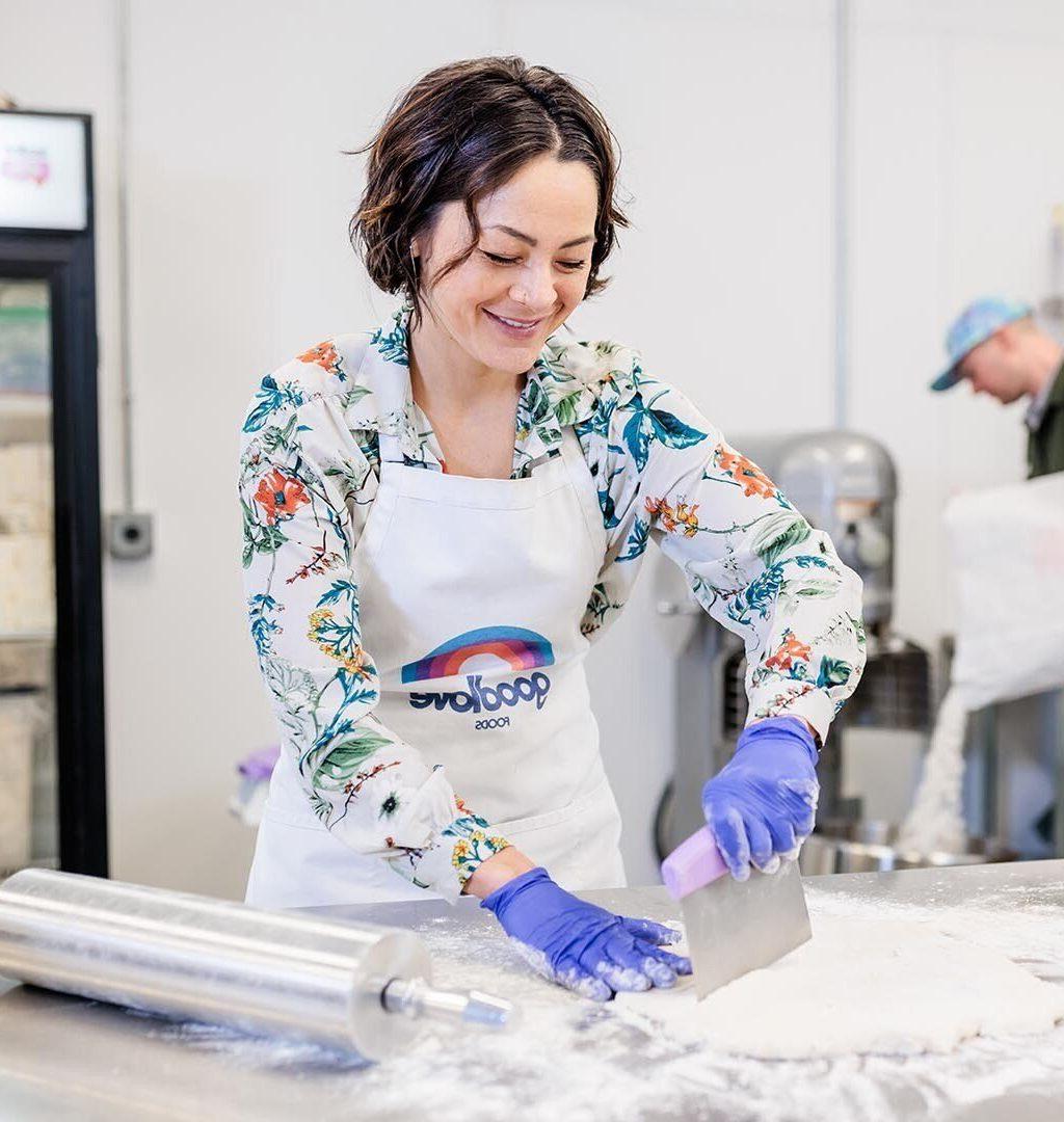 Woman in baking environment